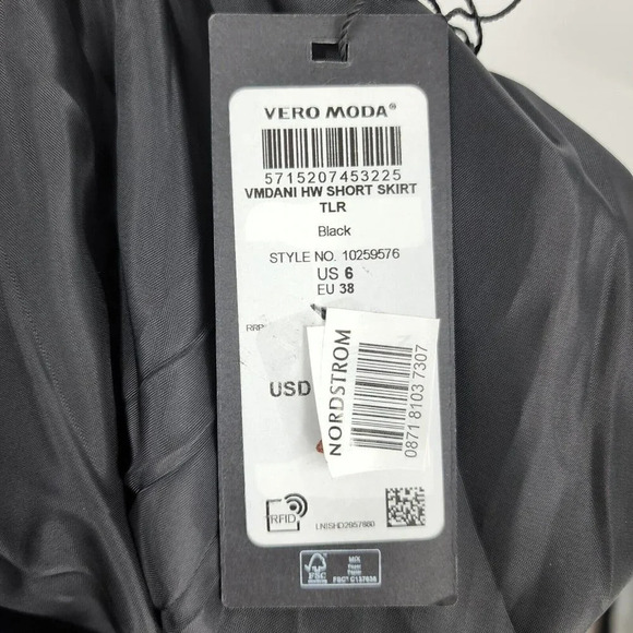 Vero Moda Women's Dani Tulip High Waisted Skirt In Black Size‎ 6 NWT - Picture 6 of 11